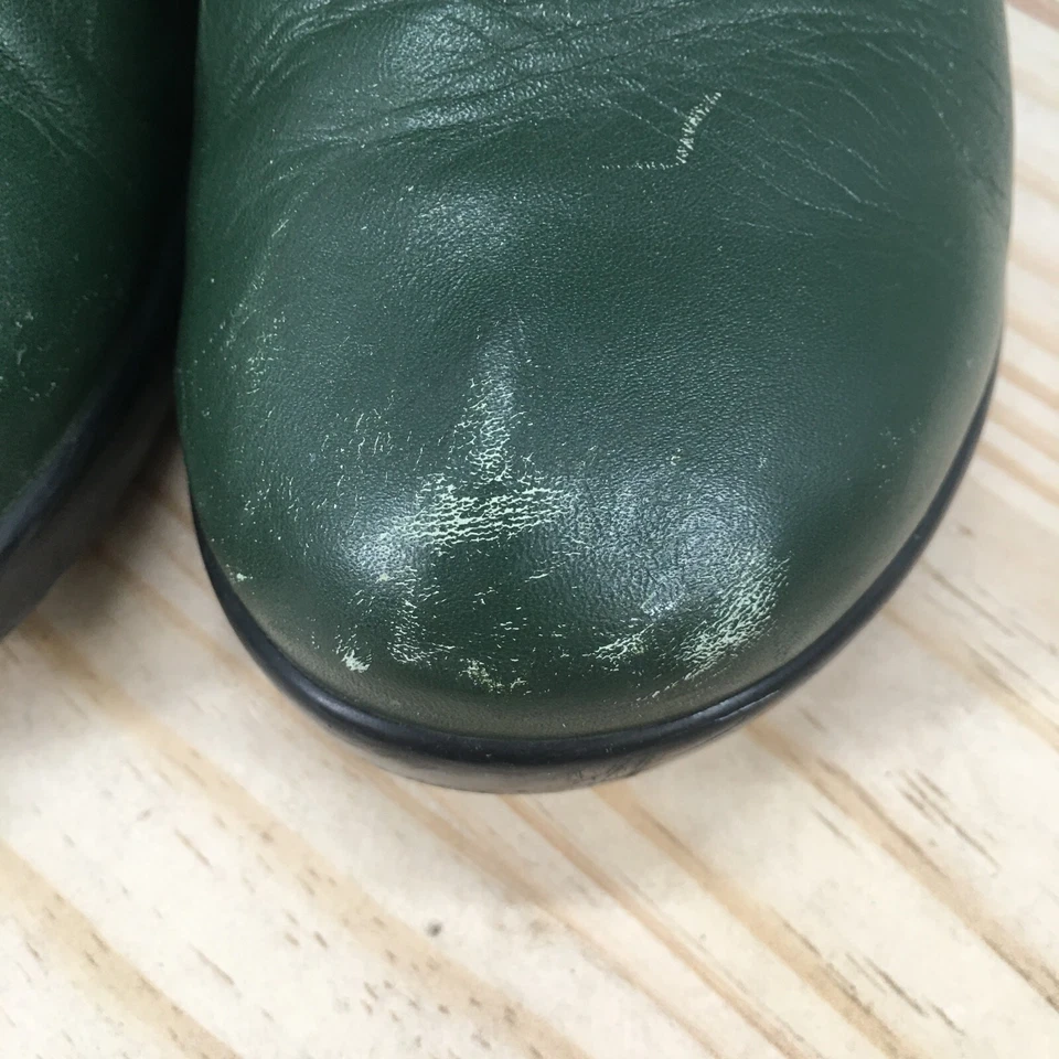 Botas Alegria para mujer 37 Eva Evergreen motociclista cremalleras laterales tacones de cuña cuero verde Foto 4 de 4