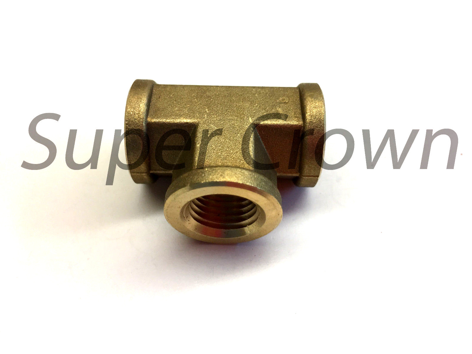 New 1/4"NPT Brass Solderless Female Tee, BRASS COMPRESSION FITTING 