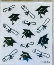 Graduation Caps Diploma Stickers Planner Papercraft Party Journal Teacher Supply