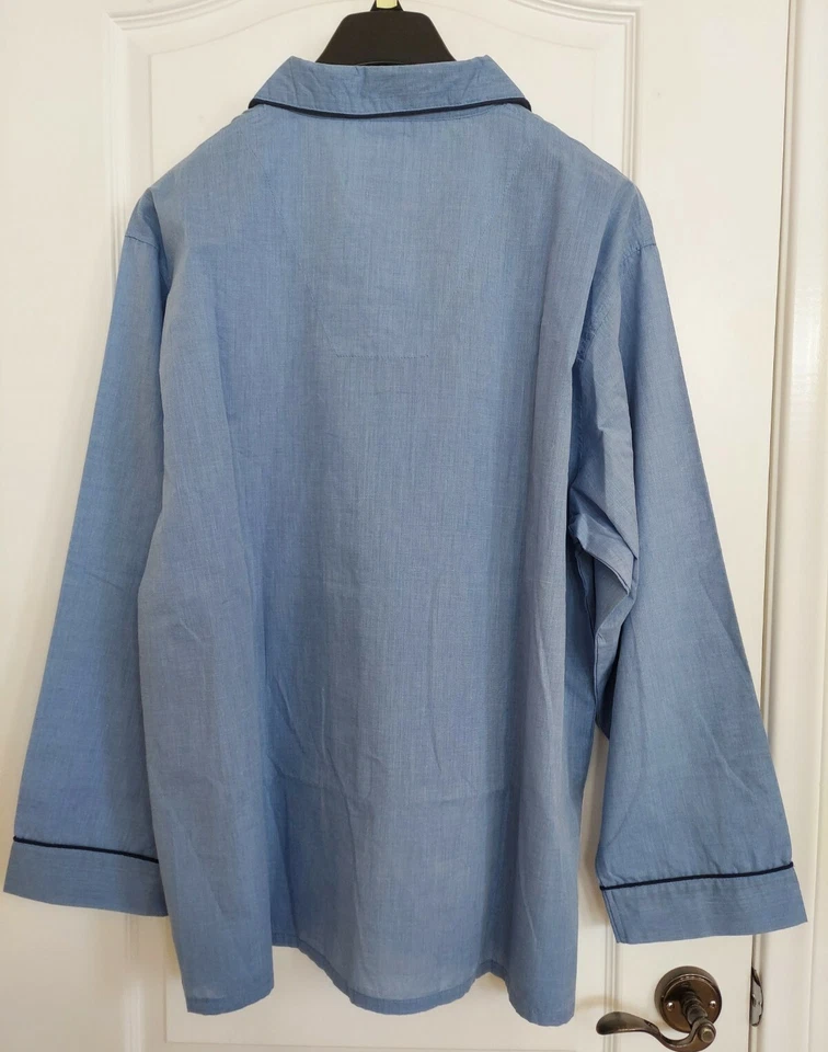 Covington Мужская синяя пижама верхний длинным рукавом ночная рубашка карман гостиной Sleepwear - Изображение 3 из 4