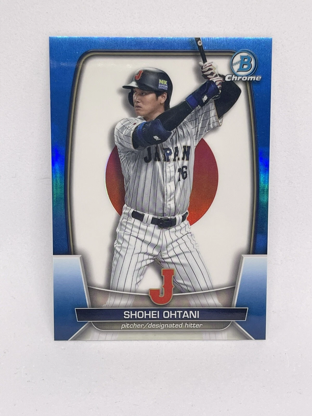 2023 Bowman Chrome #WBC-45 Shohei Ohtani Blue Refractor /75