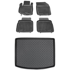 RX22091619-3 Satz Fußmatten und PE Kofferraumwanne für Suzuki S-Cross III ab 202