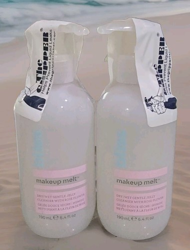 (2) Pack Lot Bliss Makeup Melt Jelly Cleanser Dry/wet Skin-rose Flower 6.4oz