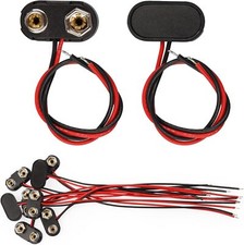 VWEICYY 9V Battery Connector,10 PCS T-Type 9 Volt Buckle Connector Hard 10