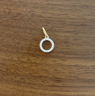 Mejuri 14k massives Gold Diamant Buchstabe Charm