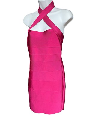 Herve Leger X Forever 21 Bandage Dress Size Medium Pink Elegant