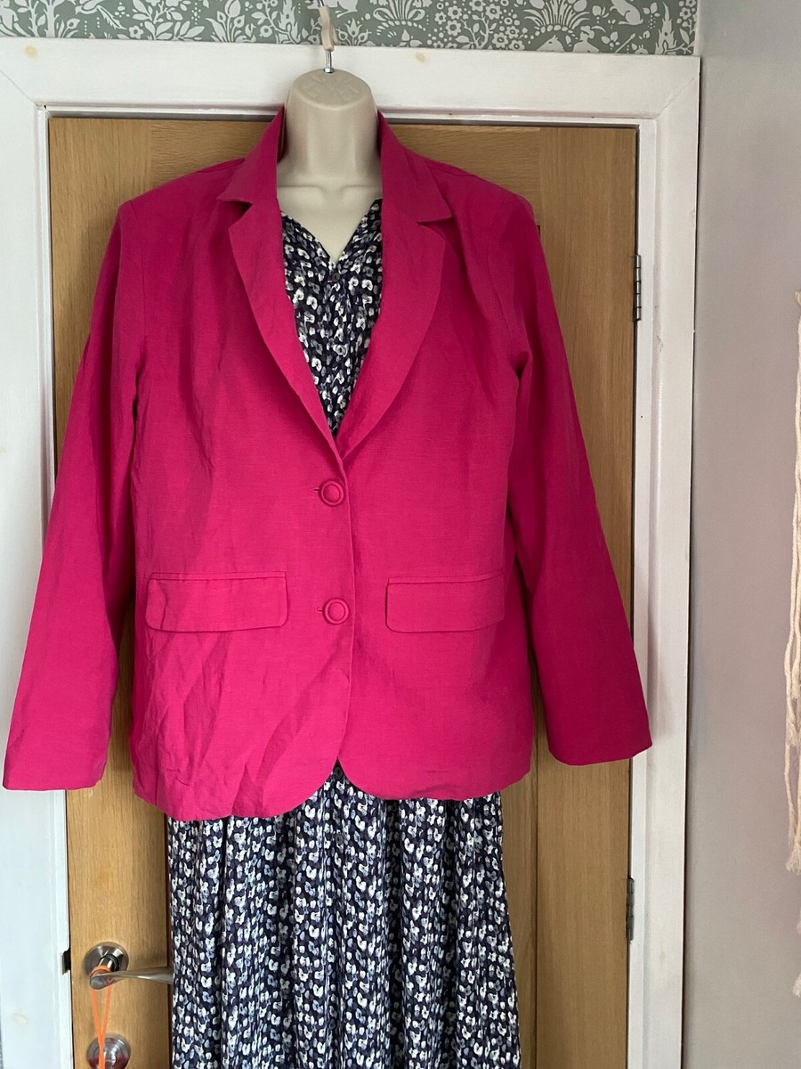 stunning Raspberry pink Halo dancing leopard blazer 10-12 NWT - Main Image