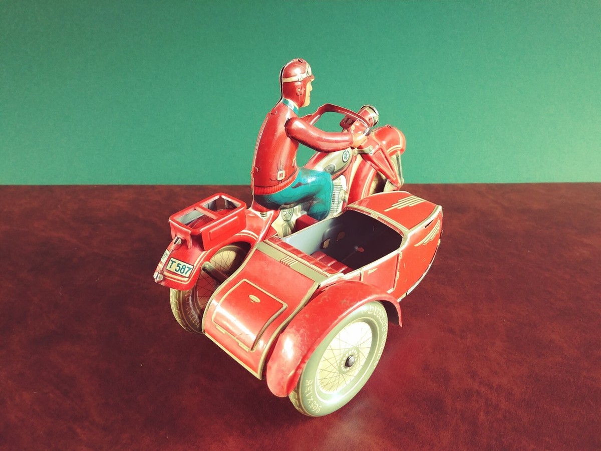 1950er Tippco TCO 587 Beiwagen Motorrad Blechspielzeug | eBay