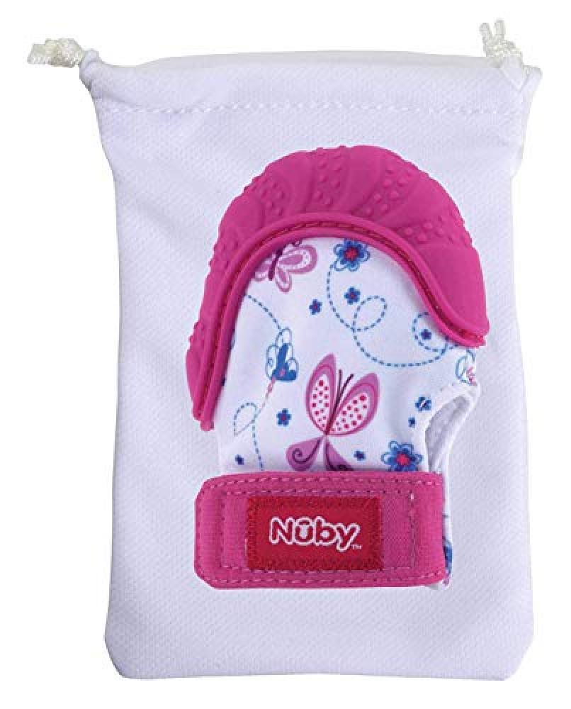 Nuby - Guantino massaggiagengive - Rosa- 3m+ - NUOVO