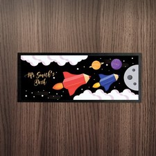 Personalisierter Lehrerpult Raketen Tischl&auml;ufer Ideal F&uuml;r Jahresendgeschenke