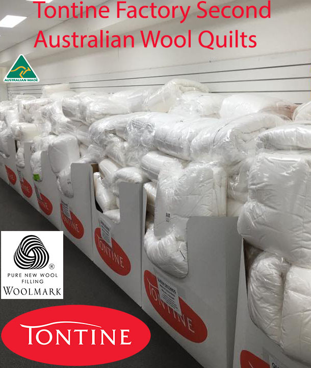 Australian made FACTORY SECOND Australian Wool All Season Doona