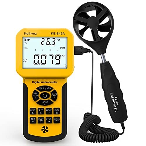 HVAC Anemometro Professionale Wind Meter, Anemometer CFM Industriale (i0o)