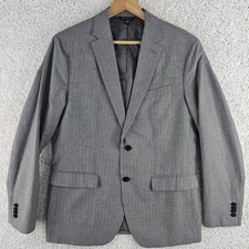 Banana Republic Slim Fit Italian Yarn Cotton Gray Pin Stripe Blazer Men's 42R