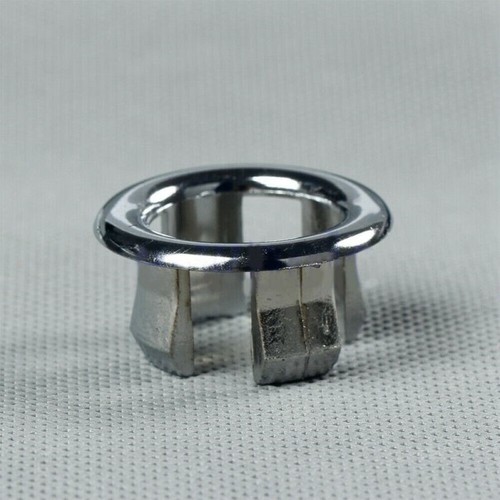 Sink Chrome Hole Inserts Round Inserts Round Overflow Ring 2pcs Cover Cap- - Picture 10 of 11
