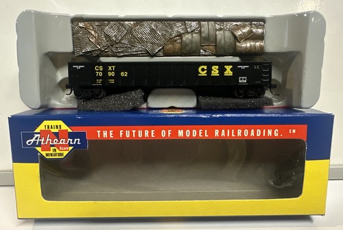 Coche góndola Athearn escala N CSX 52' Mill con carga de chatarra #709062 | Condition: Used