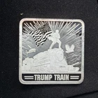 Trump 1 Oz .999 Fine Silver Square 2024 Trump Train Silver Bar BU Coin MAGA 47