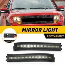 2x White LED Side Mirror Turn Signal Lights Reflector Lamp For 2009-14 Ford F150