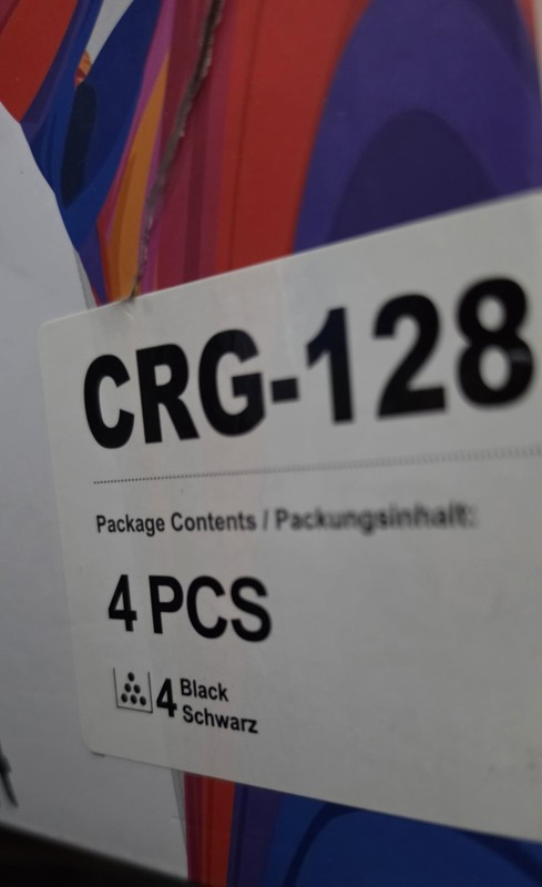 CRG-128 Black Toner Cartridge 4 Pack Laser Compatible For Canon 128