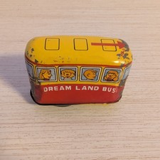 VINTAGE 60s JAPANESE KEY WOUND TIN TOY DREAM LAND BUS FROM THE MAGIC TUNNEL SET