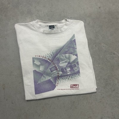Vintage 90s Single Stitch Tivoli Tech Systems Promotion Shirt Men s XL