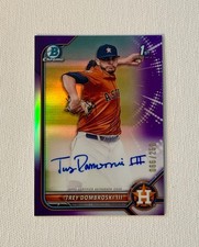 2022 Bowman Chrome Draft 1st Autograph Purple REF #CDATD Trey Dombroski III /250