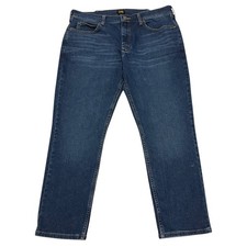 Lee Jeans Athletic Fit Mens 38W 29L Tapered Leg Stretch Denim Zip Fly