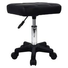Rectangle Rolling Stool with Wheels Height Adjustable Swivel Stool Chair for ...