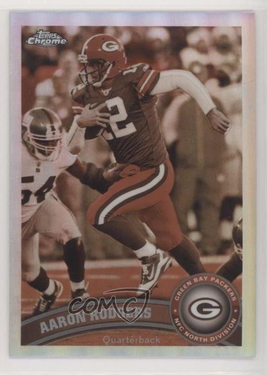 2011 Topps Chrome Sepia Refractor 53/99 Aaron Rodgers #100