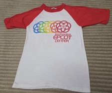 1980's Walt Disney World EPCOT Center Opening Year Red T-Shirt SZ SM vintage