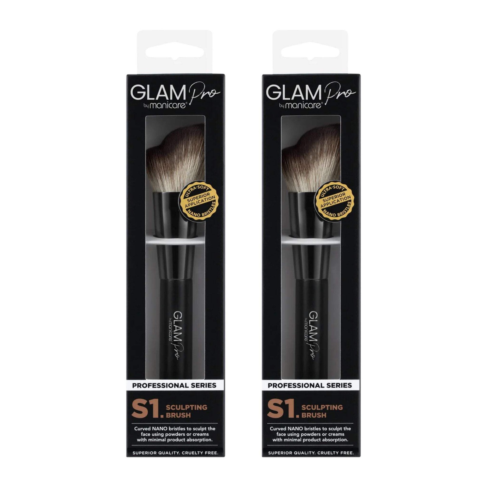 Manicare Glam Pro S1 Sculpting Brush Professional Series Pack of 2