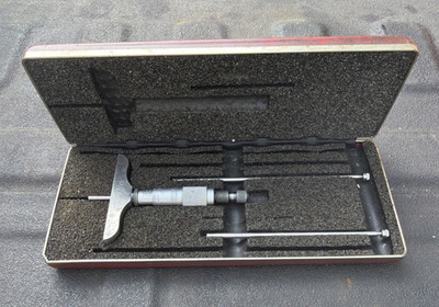 Starrett 445 0-3 Depth Micrometer Machinist Tool Maker Inspection Gage 3  Base