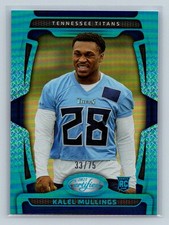 2025 Panini Certified #122 Kalel Mullings Mirror Teal #/75 RC Tennessee Titans