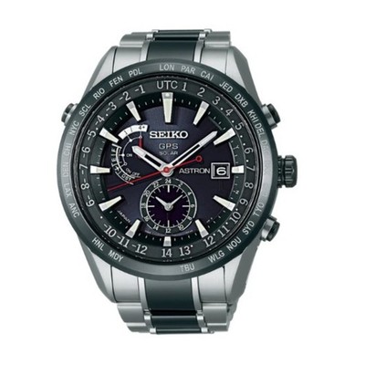 Seiko Astron Astron GPS Solar Men's Black Dial Solar Chronograph Watch SAST015