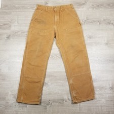 Vintage Carhartt B01 BRN Original Fit Double Knee Jeans Mens 32x30 Made In USA