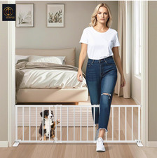 Freestanding Short Dog Gate, 13" Tall Small Pet Gate Easily Step Over, 16"- 44..