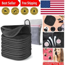 Zero Waste Makeup Remover Cloths, 12 Pack Reusable Microfiber Towels, 6 Inch