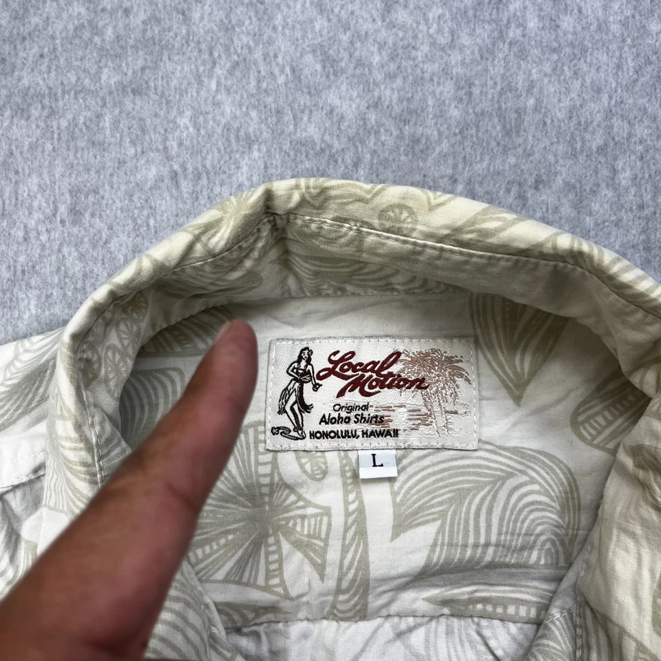 Vintage Local Motion Hawaiian Shirt Mens Large Relaxed Floral Beach Surf - Image 4 of 4