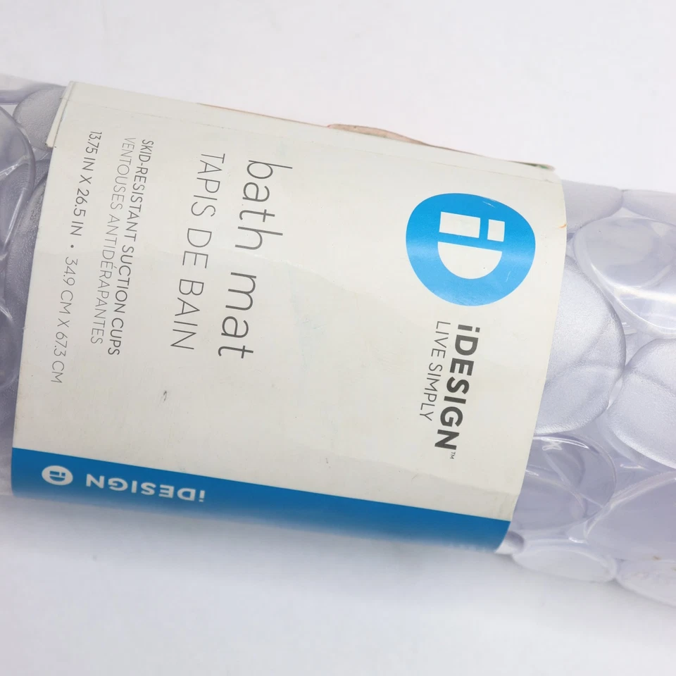 interDesign 13.75 in. x 26.5 in. Pebblz Bath Mat in Clear - Image 3 of 4