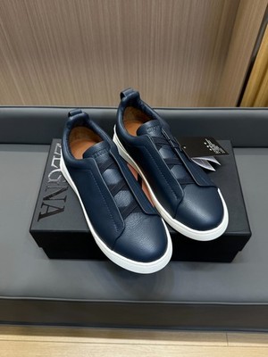Zegna Men's Casual Low-Top Leather Fashion Shoes   Size 43,Multiple Sizes
