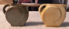 2 Frankoma Pottery 557 Miniature Pitchers Prairie Green & Desert Gold No Damage