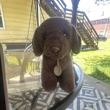 Aurora Miyoni Chocolate Lab Dog Plush Stuffed Animal, Brown, Small 6-14 in