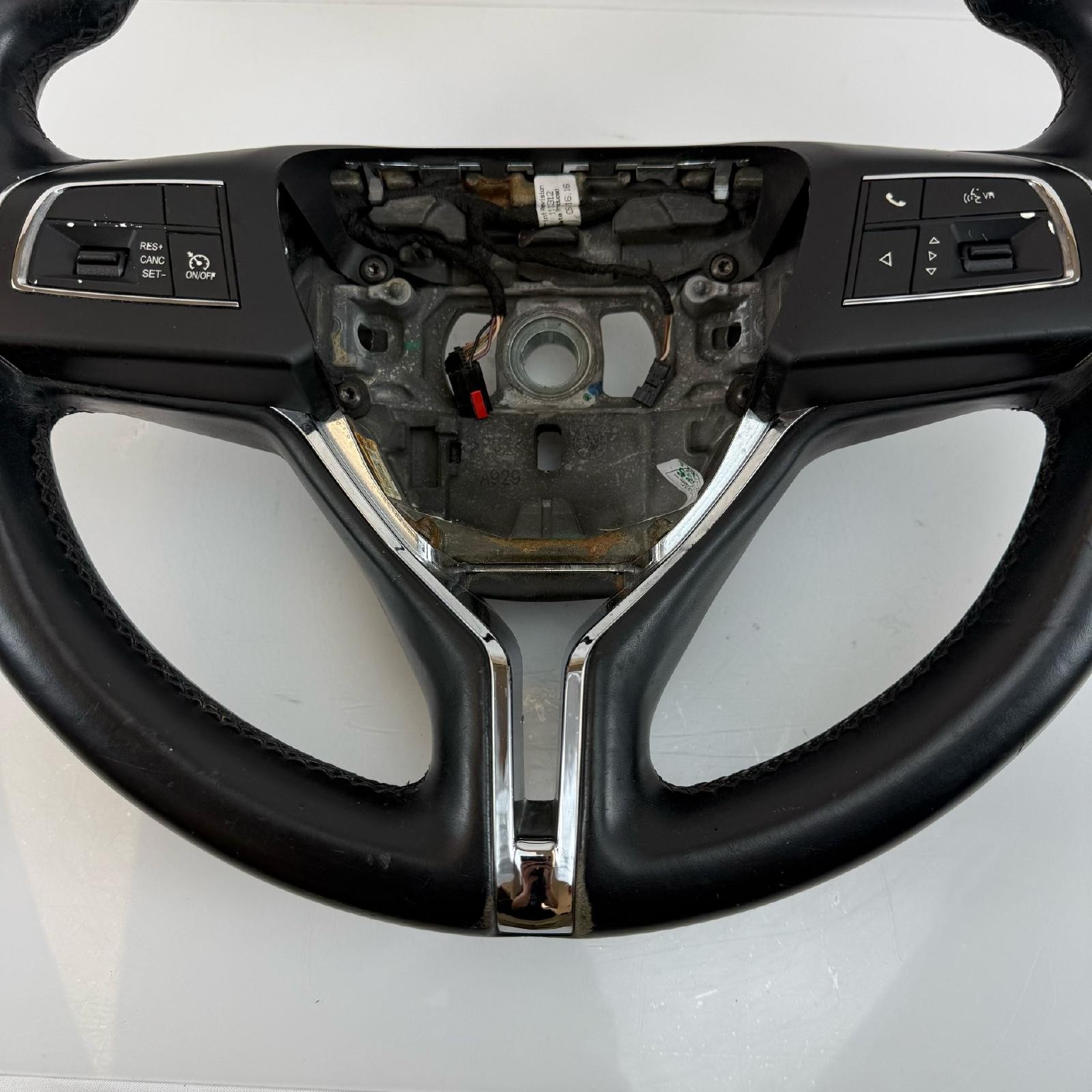14-17 Maserati Ghibli OEM Black Steering Wheel Leather Controls 1033084XXXA