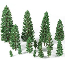 16 Pcs Model Pine Trees, 1.4-6.3 Inch Mixed Miniature Trees Diorama Supplies ...