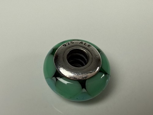 Pandora Moments Captivating Green Glass Charm Bead Silver 925 790636 - 第 6/6 張圖片