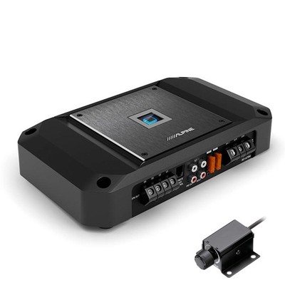 Alpine R2-A75M Amplifier & RUX-KNOB.2 Remote Bass Knob Bundle