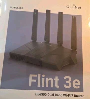 GL.iNet GL-BE6500 Flint 3e WiFi 7 Router 5x2