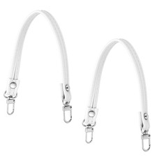 2 Pcs Leather Purse Handle Strap 10" Purse Strap DIY Replacement White