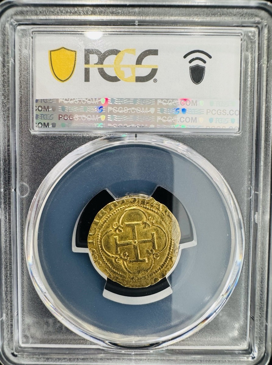 SPAIN SEVILLE Carlos I & Joanna (1504-49) D S ESCUDO PCGS 58 GOLD