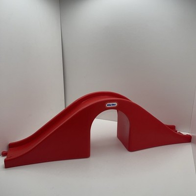 Vintage Little Tikes Creative Railway Roadway Red Overpass Bridge 1984