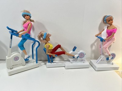 1990 s Takmay Super Models Keep Fit Musical Dolls Lot Of 3. All Working